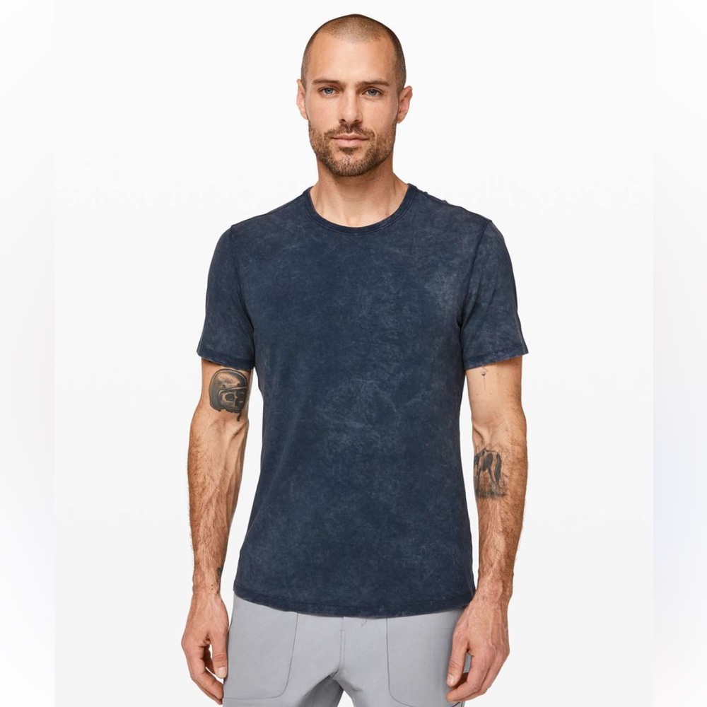 Lululemon 5 Year Basic Tee Cloudy Wash True Navy Small